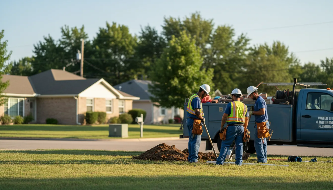 Residential water line and bathroom plumbing service in Milnor, ND